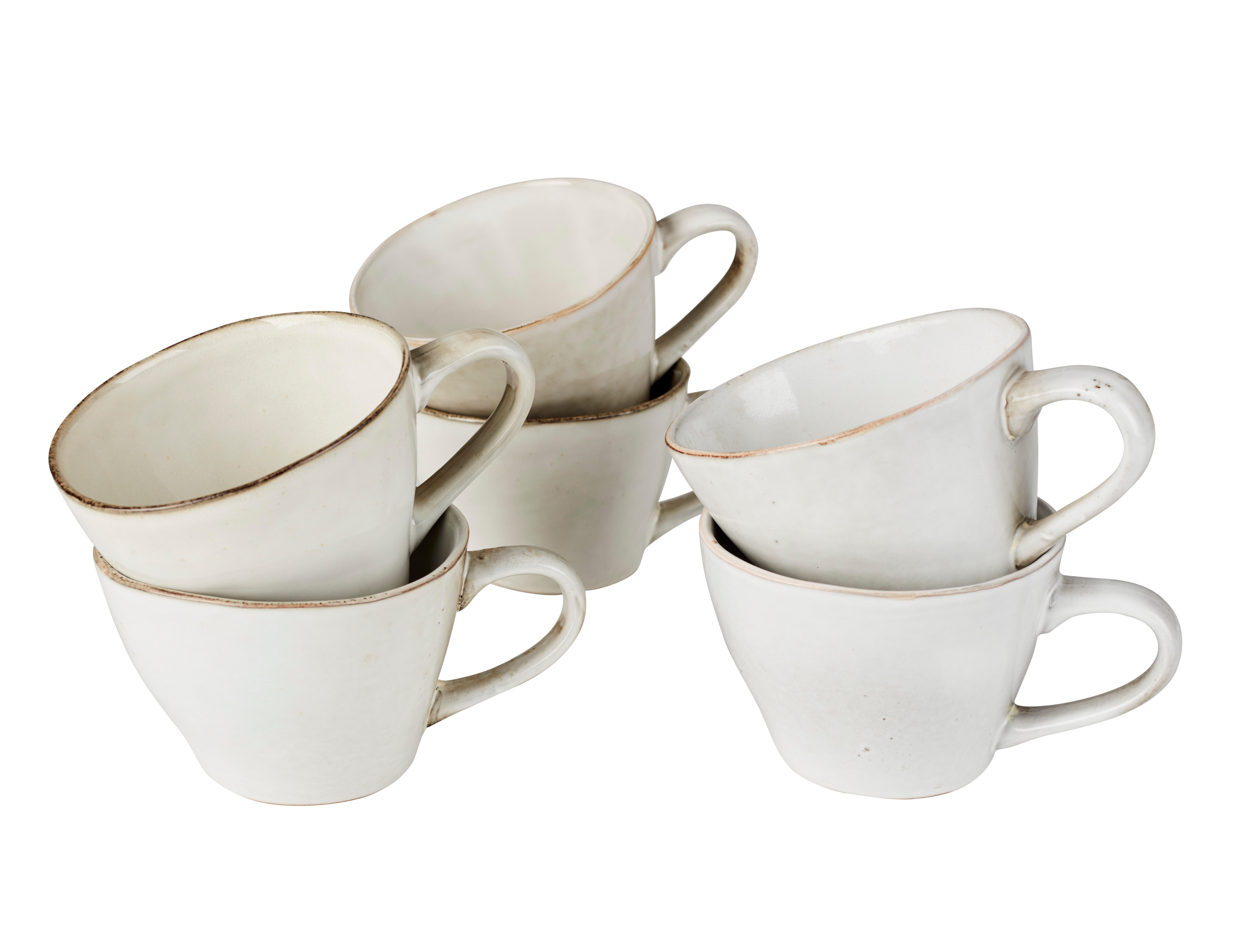 EARTH MARL caneca jumbo conjunto Conjunto 6 peças creme