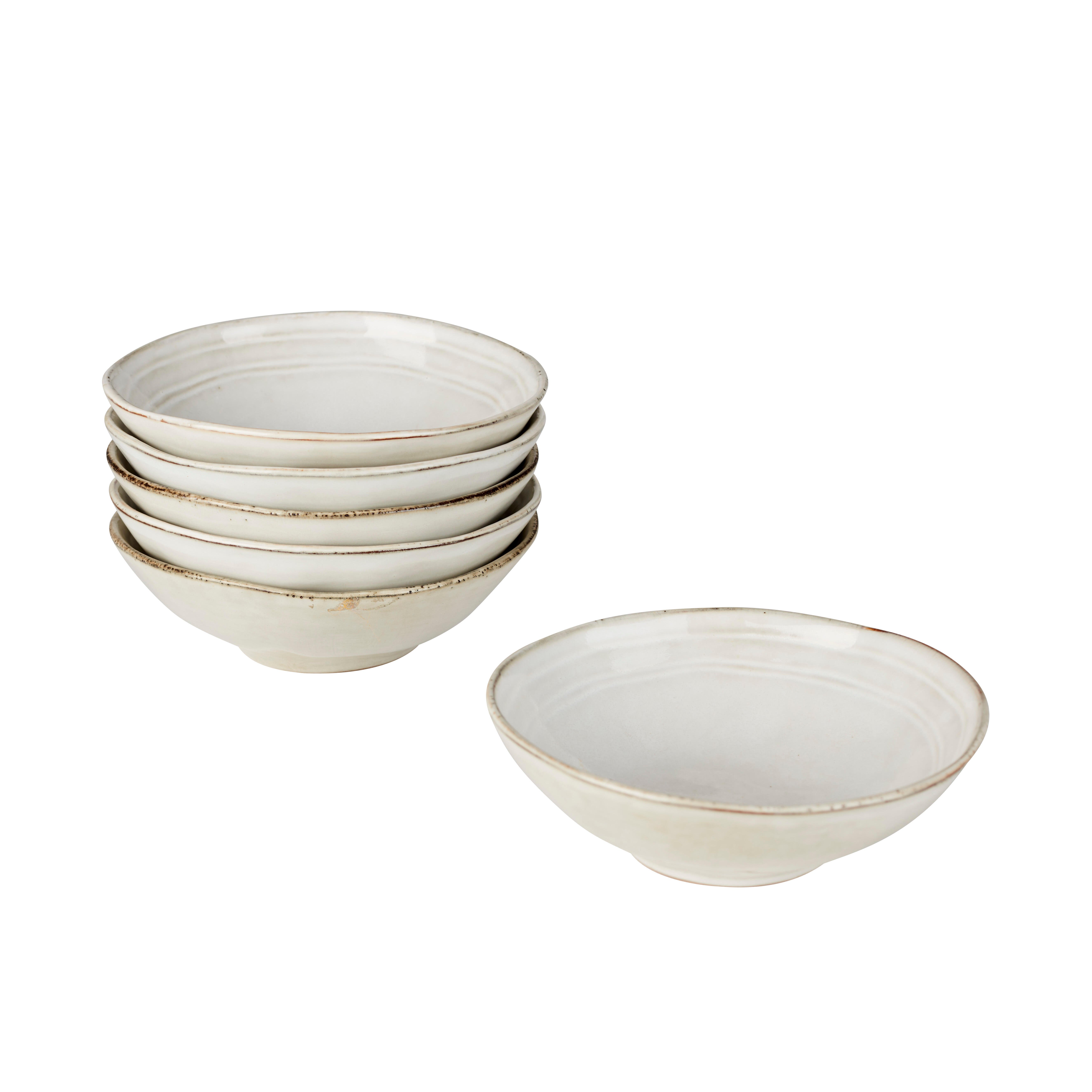 EARTH MARL Assiette creuse crème H 6,4 cm - Ø 20 cm