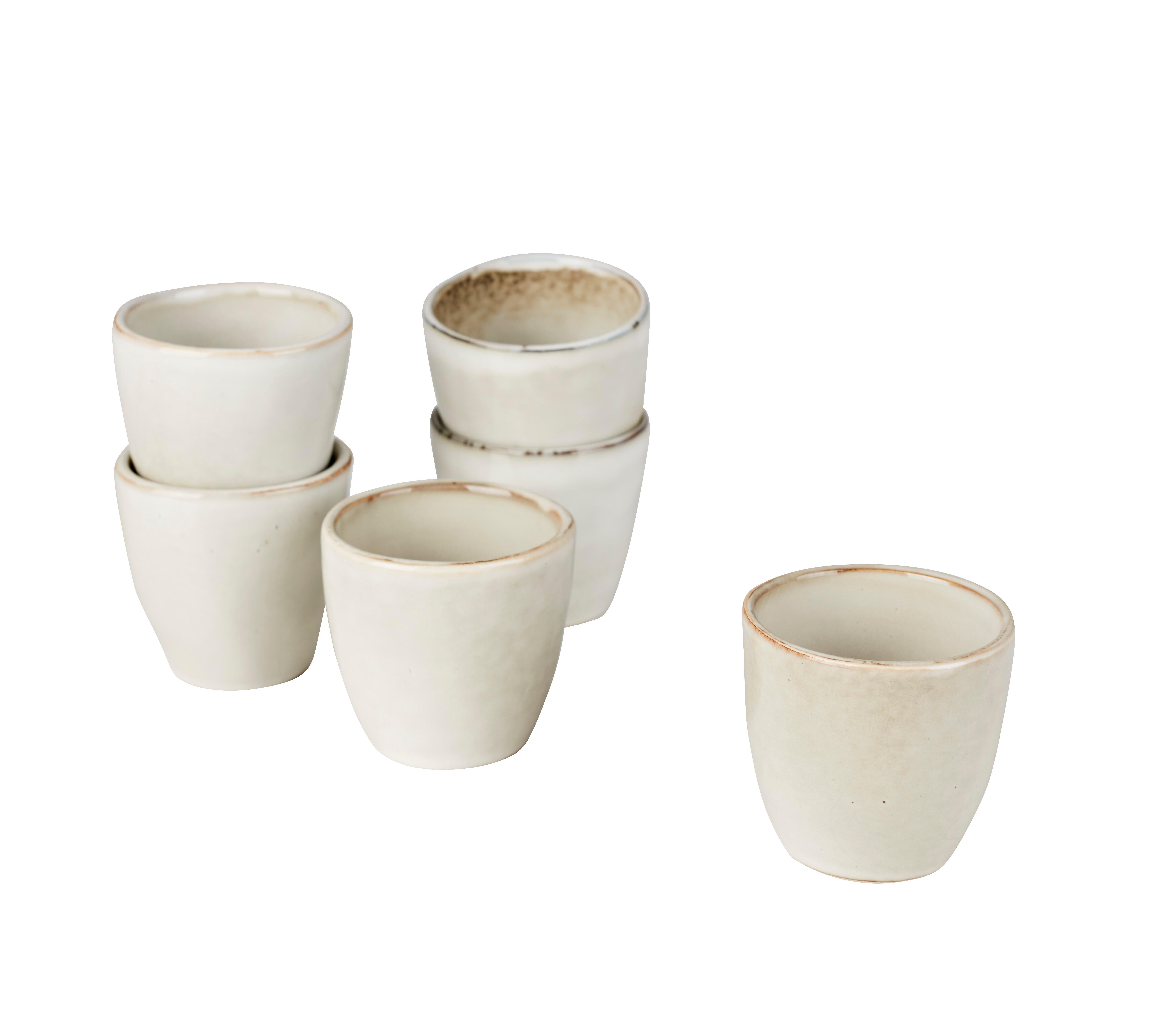 EARTH MARL mug set Set 6 pièces crème