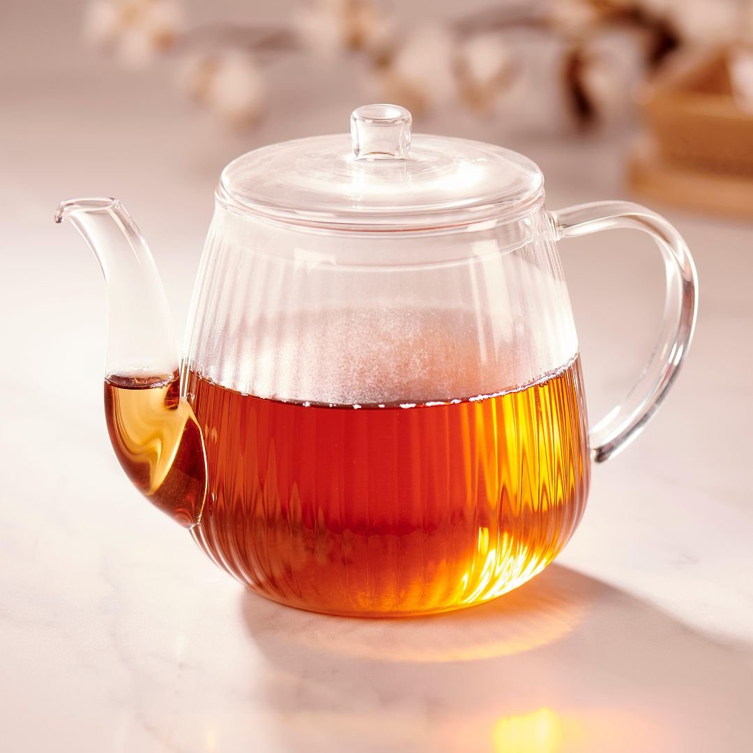 PAUSA Set da tè trasparente Teiera con 2 bicchieri da tè